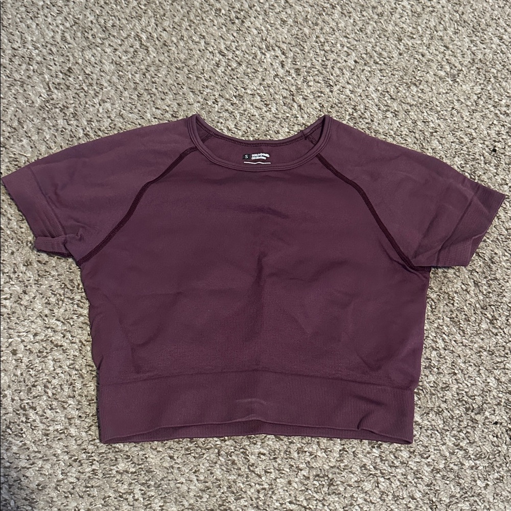 Purple Short Sleeve Active Top